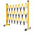 严品安防 绝缘伸缩围栏 1.2*3.5米管式玻璃钢 隔离可移动防护栏 黄黑色