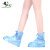 大杨A5便携式防水雨鞋套男女 XL码41-42 珠光蓝 防滑成人中筒透明中帮雨靴套 定制