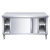 宇威201不锈钢工作台厨房操作台面桌子带门商用打荷台加厚150*80*80cm双通