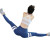 爱琴薇瑜伽服女套装2024新款专业运动跑步速干衣健身带胸垫晨跑步春夏季 W05白+P23蓝_两件套 S 约85-95斤