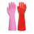 帮手仕 加绒保暖清洁手套 PVC防水防滑耐磨厨房洗碗手套Len-45 红色1双