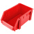 兰诗（LAUTEE）B1# 组合零件盒 螺丝收纳盒 仓储物料元件配件盒塑料盒 红色450*300*170