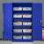 京酷重型工具柜带挂板零件柜多功能铁皮柜加厚双开门工具柜工厂车间置物柜通门款蓝色