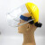 透明防护面罩面具 头盔式面屏打磨厨房炒菜防飞溅隔热实验室 面屏一块（不能单独使用）