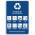 京惠思创 JH7045 新国标通用款垃圾分类标示贴 防水防褪色贴纸 室内室外环保标识14*21cm 8张