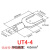 UT1-3 1.5-3 2.5-3-4-6-8-10冷压接线端子U型Y形叉形裸端头铜鼻子 UT4-4(口径4.2mm)1000只