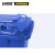 安赛瑞 侧踏式商用垃圾桶 物业小区公用室外环保分类翻盖果皮箱 100L蓝色2个装高约81cm 13493