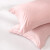 富安娜家纺 全棉枕套一对纯棉斜纹枕头套素色成人枕芯套两个装 粉咖-纯棉 74*48cm