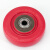 海斯迪克 PVC红色单配脚轮手推车轱辘工业轮子 4寸单轮（3个起售）