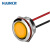 汇君（HUNJUN）16mmLED防水金属指示灯小型带线电源工作信号指示灯 黄光 9-24v