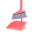 欧彤（OUTONG）TO-0069 扫把簸箕套装 车间工厂地面清洁工具塑料扫帚畚箕组合两件套 粉色