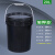 黑色塑料桶圆形密封pp小水桶大号避光诱蜂塑胶桶带盖5/10/20升25L 18L加厚 黑色