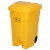冰禹 BY-065 医疗垃圾桶黄色加厚（100L带轮子脚踏医疗专用）诊所卫生院医疗废物垃圾桶