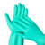 谋福CNMF167 耐酸碱手套防化丁腈手套防滑耐油耐磨工业劳保防护手套（蓝色 S码 3双）