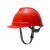 梅思安/MSA ABS豪华型一指键帽衬带透气孔 V型安全帽施工建筑工地劳保头盔 红色 1顶装 企业定制