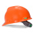 梅思安/MSA V-Gard标准型ABS V型安全帽工地建筑工程防砸防冲击头盔一指键帽衬带下颚带 可定制 橙色
