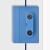 实验室配件PP酸碱柜门双锁 拉手ABS锁塑料锁单双锁门双锁pp柜配件 蓝色双锁带插销