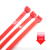 8x400mm工业国标尼龙扎带新光束线带实宽7.6毫米长度40100条厘米 红色 100条