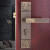 珍固新中式黄铜房门锁实木仿古静音铜锁卧室室内门把手锁具三件套 中号咖古铜色(右开)