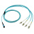 菲尼特Pheenet MPO光纤跳线40G预端接跳线40G光模块用光纤线OM3 MPO-8芯LC 万兆OM3/15米