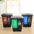 康迪普 40升分类垃圾桶办公室学校厨房环卫干湿分离双桶双胞胎垃圾桶 棕+黑色 30升