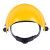上陶鲸 电焊面罩 头戴式焊接焊工防护面屏 黄顶黑屏