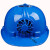 锟霖屹太阳能风扇安全帽适用男夏季带风扇遮阳防晒透气头盔定制印字 蓝色太阳能帽