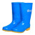 盾守 106女士双色中筒雨鞋 水鞋户外耐磨胶鞋防滑雨靴 天蓝色 38码