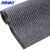 海斯迪克 HKZX-9 PVC双条纹地垫 防尘吸水防滑耐磨地毯门垫 烟灰色2*15M(整卷)