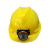 救援安全帽带头灯 抢险头盔充电安全帽矿工帽带灯安全帽矿灯盔煤矿工专 矿灯+PE黄色安全帽