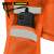 安赛瑞 LED带灯反光马甲 交通施工环卫 道路执勤警示背心 骑行反光安全服 V字型 橘色 26037