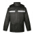 者也 反光雨衣套装 双层加厚雨披骑行分体式可定制logo 黑色XL码