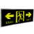 安全出口指示牌发光地贴夜光贴纸安全指示牌安全通道疏散方向标识 铝箔边框安全出口 双向