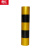 鼎红 电线杆红白反光膜 黑黄警示反光贴 防撞反光贴警示 安全柱反光条黄黑直纹50cm*50m