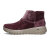斯凯奇（Skechers）女鞋新款一脚套绒毛短靴 时尚保暖丝绒雪地靴15509 酒红色/BURG 36.5