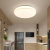 LED吸顶灯阳台灯卧室灯圆形简约现代过道厨房卫生间走廊客厅灯具 金线34cm三色调光24W
