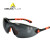 代尔塔（Deltaplus）101120防护眼镜 防风沙防刮擦防冲击骑行护目镜定做黑色太阳镜 （5付装）