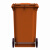 科力邦（Kelibang) 户外垃圾桶 大号加厚100L干湿分类带盖 咖色 KB1042 湿垃圾