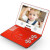 先科dvd播放机 便携式儿童移动电视高清EVD影碟机U盘SD卡播放器碟片游戏 红色8英寸屏幕版 标配+32G 视频U盘