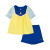 巴拉巴拉女童睡衣套装夏季儿童家居服中大童小童公主印花甜美时尚 蓝黄色调00483 90cm