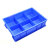 海斯迪克 HKCC05 零件盒分隔箱 货架物料盒 塑料分格箱 五金工具收纳箱分隔 螺丝盒  6格蓝440*320*100mm