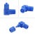 蓝色快拧塑料接头防腐蚀气管塑钢接头快速拧气动螺纹直通弯头三通 PC6-04