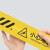 希万辉 安全警示地面标识贴斜纹防滑防水耐磨地贴警示贴 两条黄色小心地滑 10*120cm