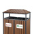 和畅（HC）GPX-291 屋型分类垃圾桶 咖啡色塑木 屋形分类环保垃圾桶烟灰桶广场小区垃圾桶公园分类环保垃圾桶