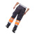 安大叔 C326 防护工作裤警示服荧光橙拼深灰色 XXL码 1件装