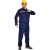 中神盾 SWS-CDS-211 夏季短袖工作服套装男女通用 反光条劳保服 藏蓝色 L/170（10-99套单价）
