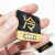海斯迪克 冷热标识贴（5对装）亚克力冷热水标识贴 水龙头开关提示牌 黑金色  HKT-145