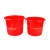 庄太太【10L有盖款】塑料手提水桶红色大小水桶带盖子耐摔