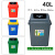 40升50大垃圾桶大号带盖长方形餐饮20厨房商用大容量垃圾箱60 40L带盖(颜色备注)送垃圾袋