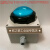 100mm超大型圆形游戏机带灯按键自复位按钮开关微动开关抢答按钮 蓝色按钮+底盒+12V电池 按下灯
